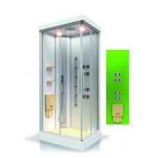 Cabina Level 1000 * 750 alb / verde - Hidrobox 